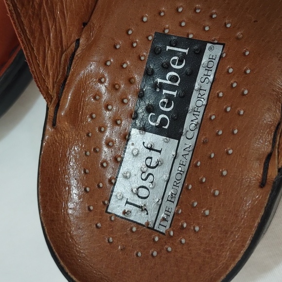 Josef Seibel Leather Slip on Mules Clogs Size US 9 / EU 40 British Tan Womens - Picture 5 of 15